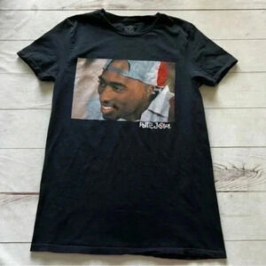 Poetic Justice Movie Tupac Shakur Mens Graphic Tee Black T-Shirt Size Sm…